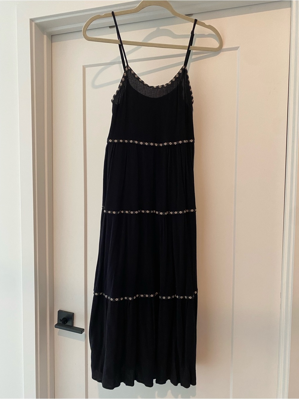 Black Spaghetti Strap Maxi/Midi Dress